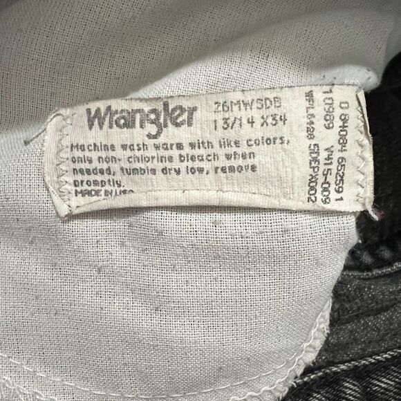 Vintage 80s Wrangler Western Jeans 26MWSDB 13/14x34 (29x32) - Picture 3 of 12